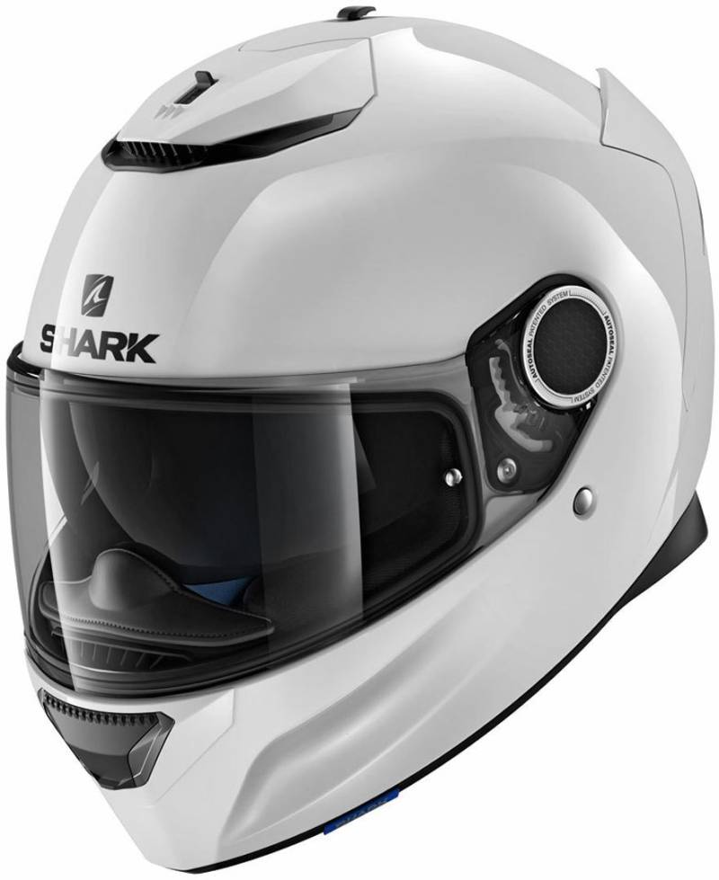 SHARK Motorradhelm Hark Spartan Blank, Weiß, Größe S von SHARK