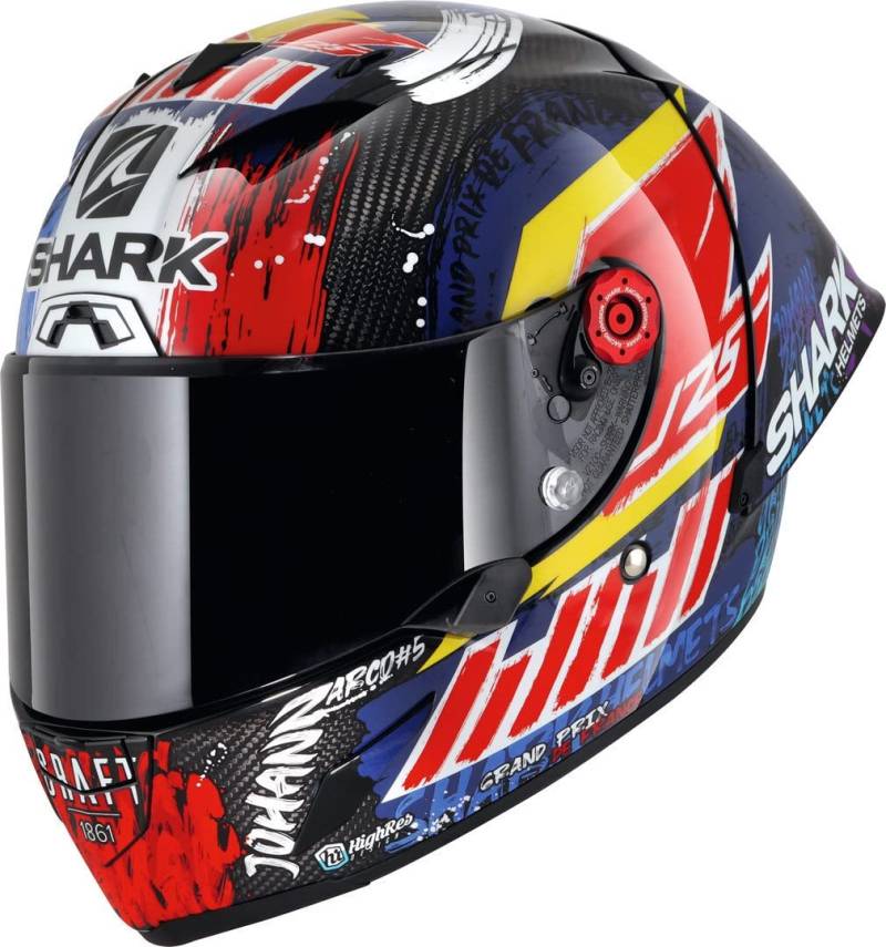 SHARK, Integralhelme motorrad RACE-R PRO GP 06 Replica Zarco Chakra carbon DVB, XS von SHARK