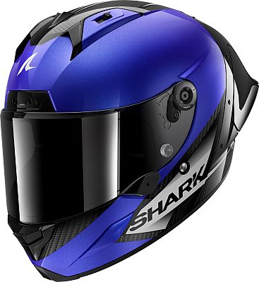 Shark Aeron-GP Blank SP, Integralhelm - Blau/Dunkelgrau/Schwarz - M von Shark