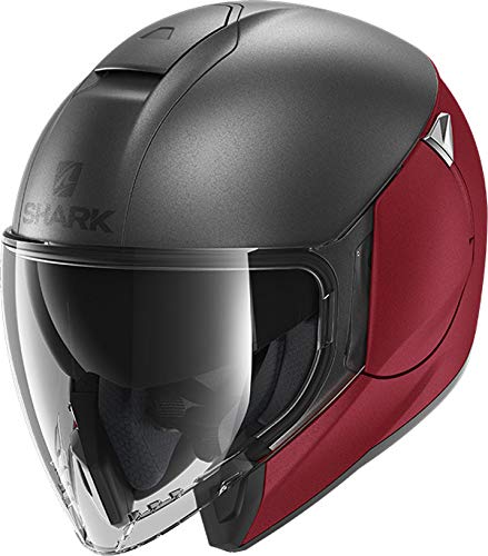 Shark, Motorradhelm City cruiser, schwarz anthrazitrot, XS von SHARK