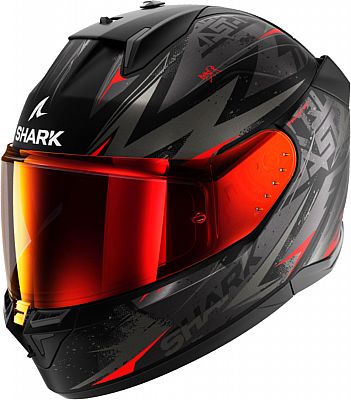 Shark D-Skwal 3 Blast-R, Integralhelm - Matt Schwarz/Grau/Rot - L von Shark