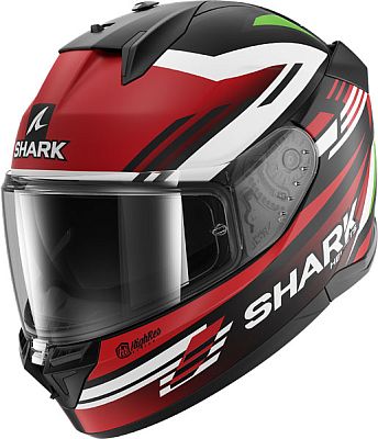 Shark D-Skwal 3 Firstlap, Integralhelm - Matt Schwarz/Rot/Grün - L von Shark