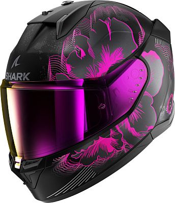 Shark D-Skwal 3 Mayfer, Integralhelm - Matt Schwarz/Violett/Dunkelgrau - M von Shark