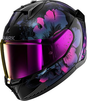 Shark D-Skwal 3 Mayfer, Integralhelm - Schwarz/Violett - M von Shark