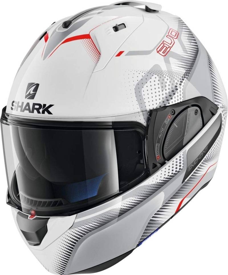 Shark Herren Evo-one 2 Keenser Klapphelm weiß grau rot WSR Größe XS, Noir Anthracite Blanc von SHARK