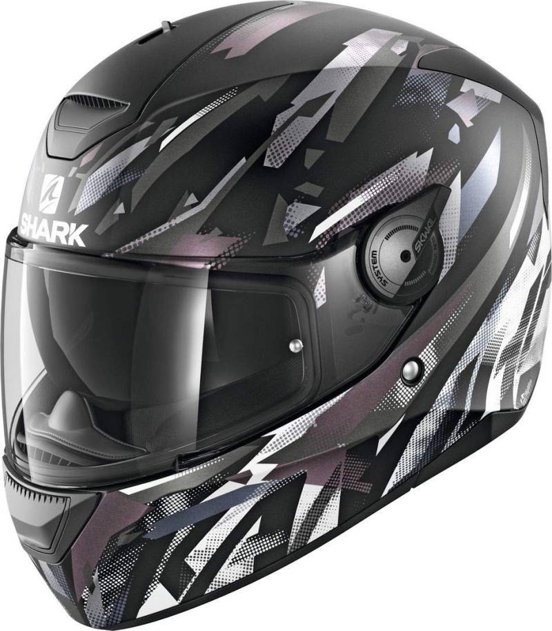 SHARK Herren NC Motorrad Helm, Schwarz/Grau, XS von SHARK