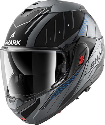 Shark OXO Rydger, Klapphelm - Matt Schwarz/Grau/Blau - L von Shark