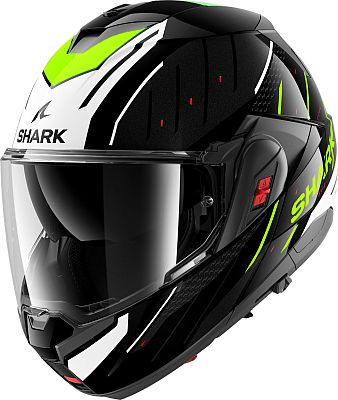 Shark OXO Rydger, Klapphelm - Schwarz/Weiß/Grün - XL von Shark