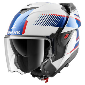 Shark Oxo Sikter Klapphelm Weiss Blau Rot von Shark