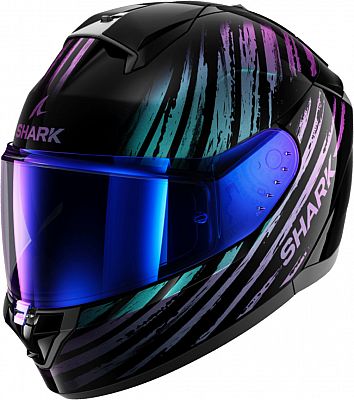 Shark Ridill 2 Assya, Integralhelm - Schwarz/Violett/Türkis - L von Shark