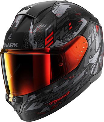 Shark Ridill 2 Molokai, Integralhelm - Matt Schwarz/Grau/Rot - XL von Shark