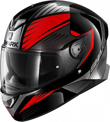 Shark Skwal 2 Hallder, Integralhelm - Schwarz/Rot/Grau - L von Shark