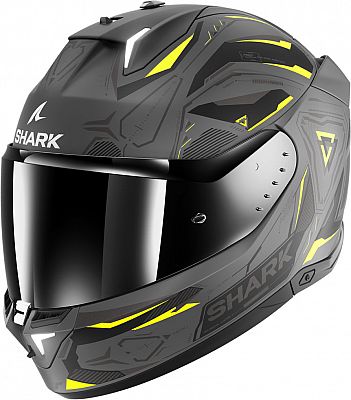 Shark Skwal i3 Linik, Integralhelm - Matt Grau/Gelb/Dunkelgrau - XS von Shark