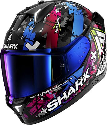 Shark Skwal i3 Hellcat, Integralhelm - Schwarz/Silber/Blau - M von Shark