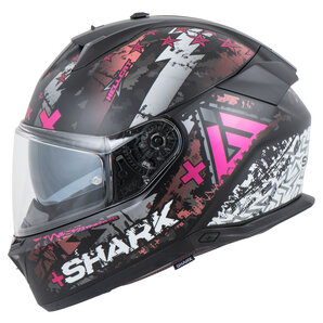 Shark Skwal i3 Hellcat Integralhelm Matt Schwarz Anthrazit Lila Chrom von Shark