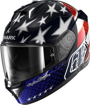 Shark Skwal i3 US Flag, Integralhelm - Schwarz/Rot/Weiß/Blau - XS von Shark