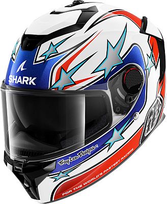 Shark Spartan GT Pro Carbon Flagstaff, Integralhelm - Weiß/Rot/Blau - L von Shark