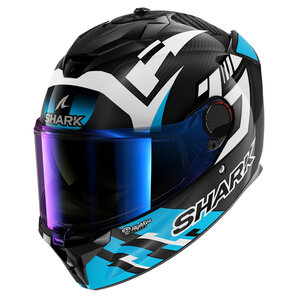 Shark Spartan GT Pro Carbon Zarco Integralhelm Weiss Blau von Shark