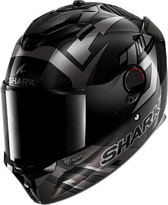 Shark Spartan GT Pro Carbon Zarco TR, Integralhelm - Schwarz/Dunkelgrau/Silber - XXL von Shark