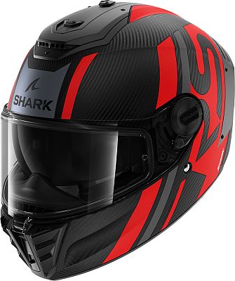 Shark Spartan RS Carbon Shawn, Integralhelm - Matt Schwarz/Dunkelgrau/Rot - XL von Shark