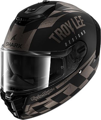 Shark Spartan RS Raceshop Troy Lee, Integralhelm - Matt Schwarz/Grau - XL von Shark