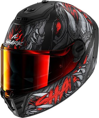 Shark Spartan RS Shaytan, Integralhelm - Matt Schwarz/Rot/Dunkelgrau - XL von Shark