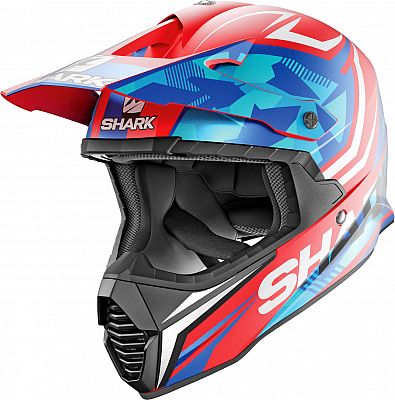 Shark Varial Tixer Replica, Motocrosshelm - Matt-Blau/Rot - M von Shark