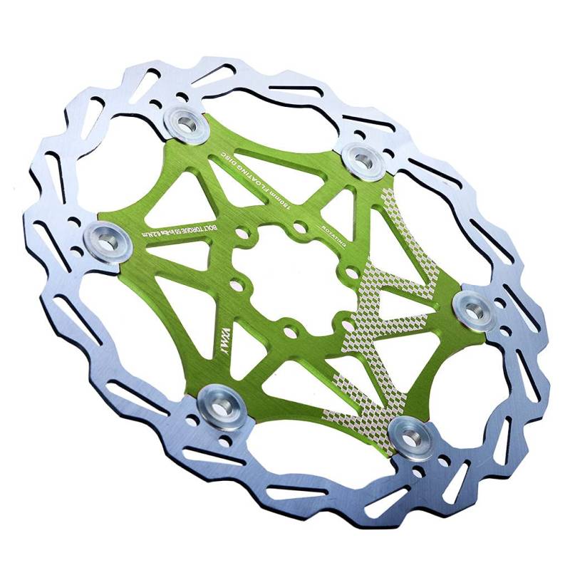 160mm Fahrrad Bremsscheibe MTB Schwimmende Bremsscheiben 6 Schrauben, Grün von Sharplace