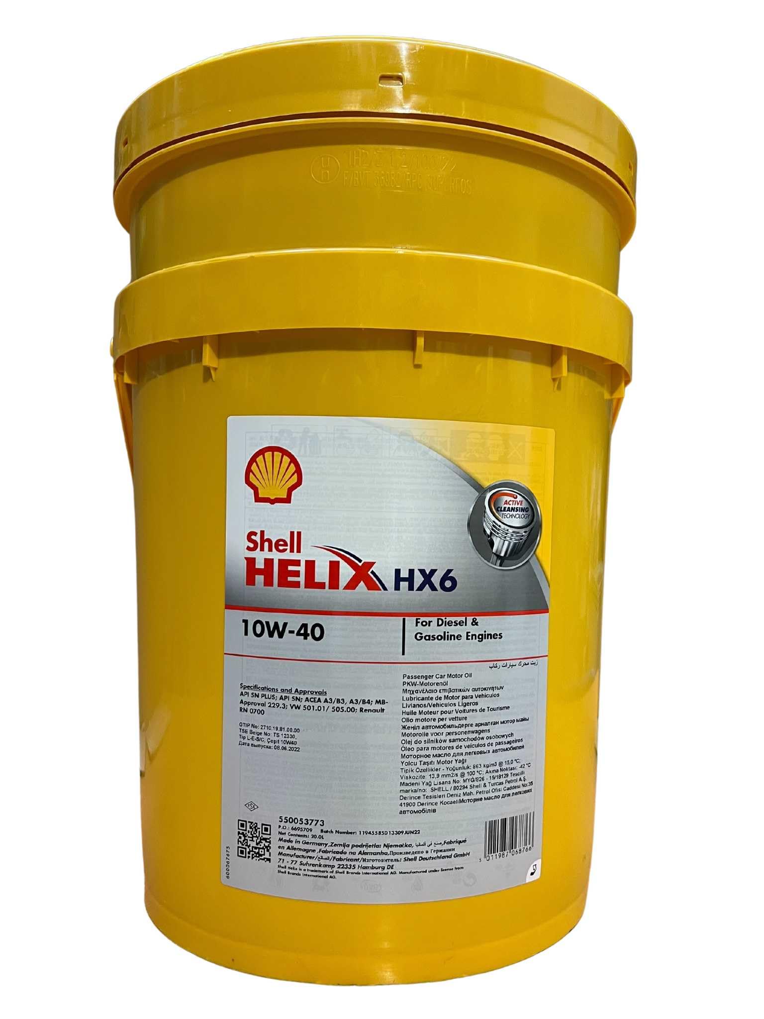 SHELL Motoröl 10W-40 20 L für VW Golf IV Schrägheck (1J1) von Shell