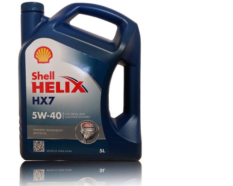 SHELL Motoröl Öl HELIX HX7 5W-40 5W40 MB 229.3 VW 502.00/505.00 - 5L 5 Liter von Shell