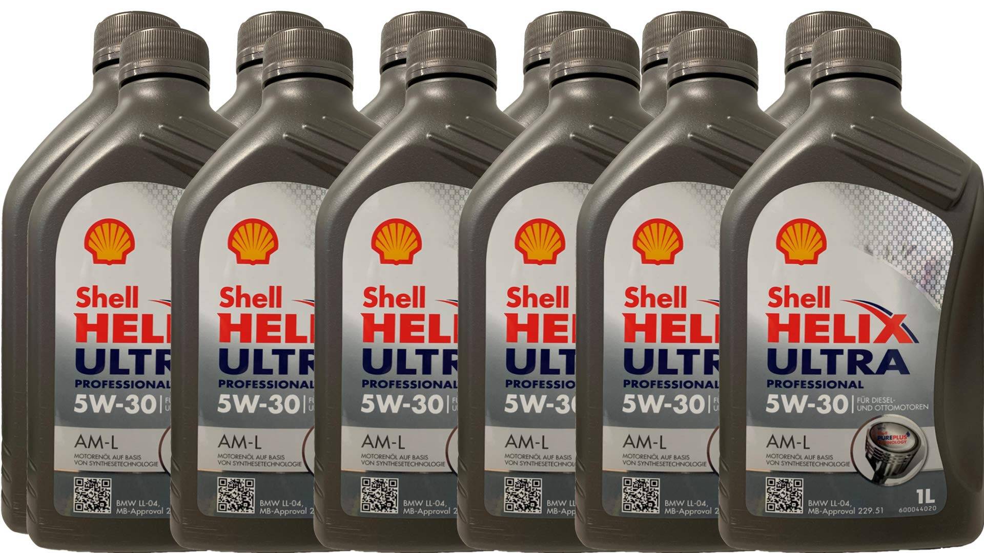 12L 12 Liter SHELL Motoröl Öl HELIX ULTRA Professional AM-L 5W30 für BMW LL-04 von Shell