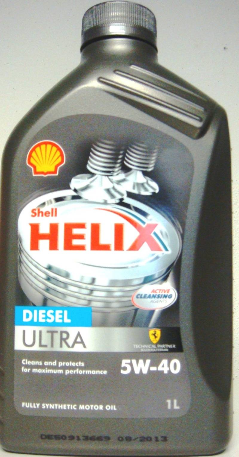 SHELL Helix Ultra Diesel 5 W40 1L Öl, Motor Diesel 100% Hohlfaser (Euro/LT 7,99) von Shell