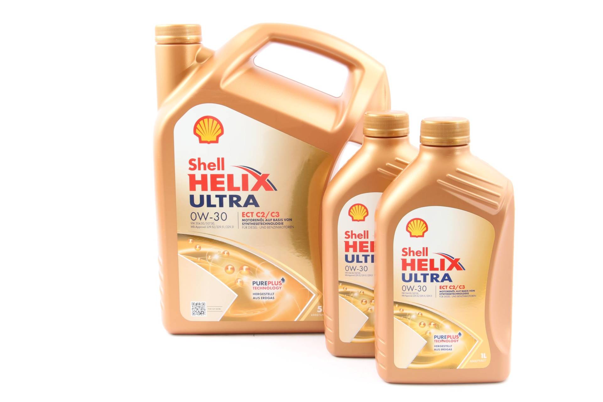 Shell Helix Ultra ECT C2 / C3 0W-30 1x5+2x1 Liter >Motoröl von Shell