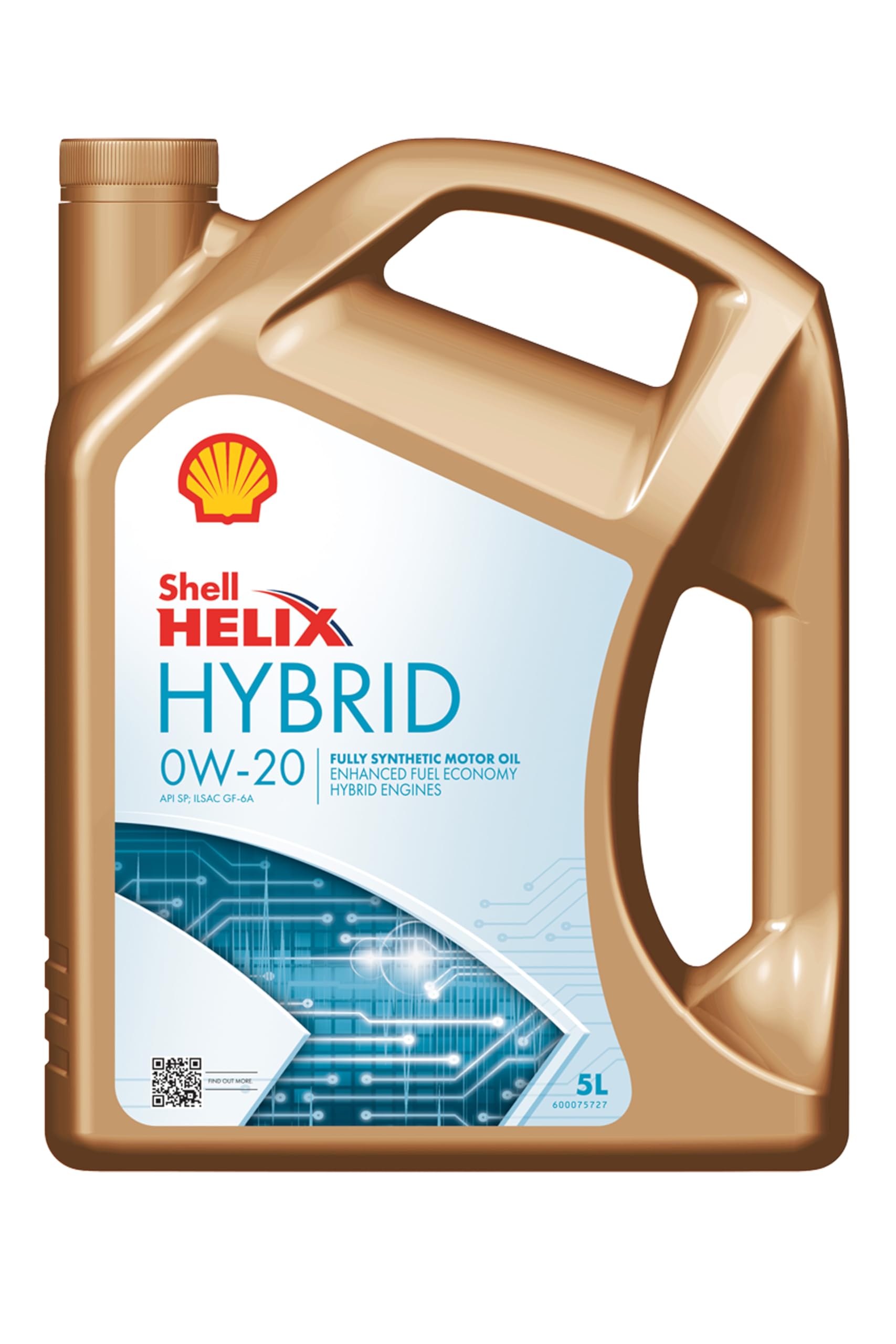 ‎Shell ÖL SHELL HELIX HYBRID 0W20 5L, Bernstein von Shell