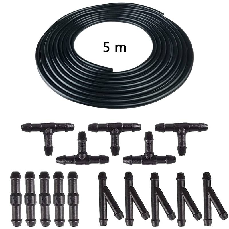 5M Universal Scheibenwaschanlage,15PCS Scheibenwaschanlage,Automotive Schlauch,Wischwasserschlauch Reparaturse,Wischwasserschlauch Reparaturset Universal,Spritzwasserschlauch von Shengruili