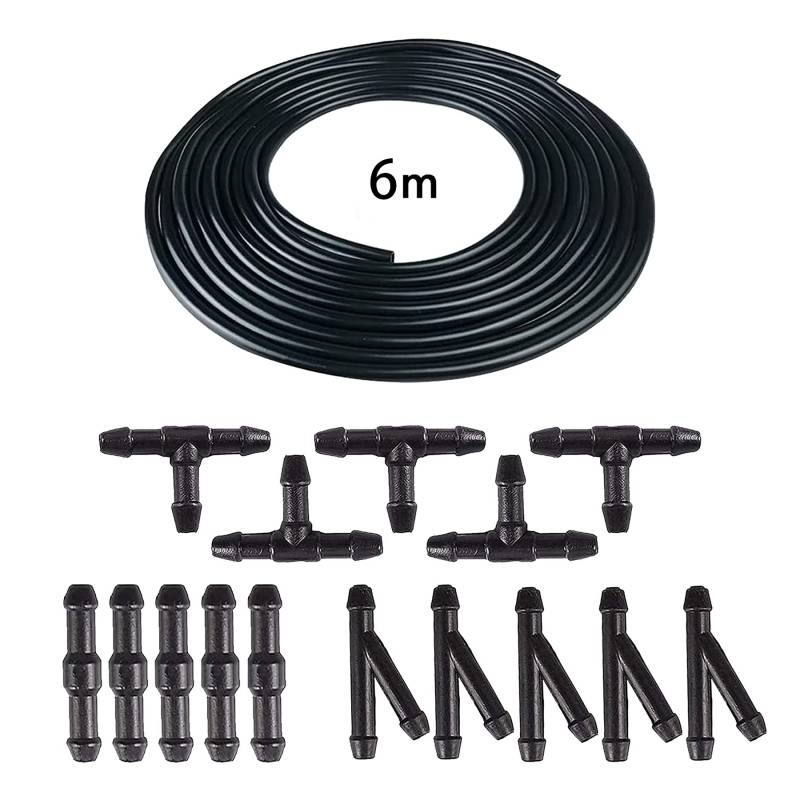 6M Universal Scheibenwaschanlage,15PCS Scheibenwaschanlage,Automotive Schlauch,Wischwasserschlauch Reparaturse,Wischwasserschlauch Reparaturset Universal,Spritzwasserschlauch von Shengruili