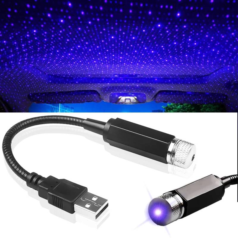 Auto Dach Stern Nachtlicht,LED Auto Decke Starlight,Tragbare USB Auto Dach LED Lichter,Auto Innen Atmosphäre Licht,Mini Auto Decke Starlight Projection,Plug and Play von Shengruili