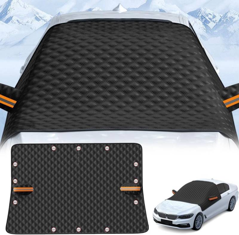 Frontscheibenabdeckung Auto Winter,Windschutzscheibenabdeckung Auto mit 12 Magnet,Scheibenabdeckung Auto Winter,Windschutzscheibe Abdeckung Faltbare,Auto Winterabdeckung für Die Meisten Autos und SUV von Shengruili