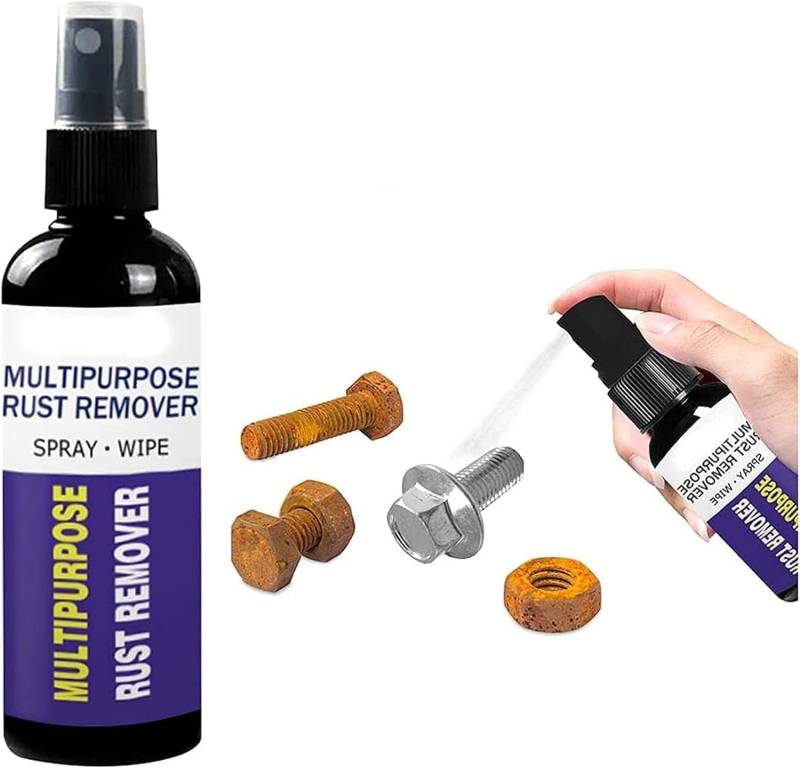 Shibeikadi Rustout Instant Remover Spray, Mehrzweck-Rostentferner Spray für Auto Detailing, Rosthemmer Entferner ​für Auto Wartung Reinigung Metall Reparatur (2 Stück) von Shibeikadi