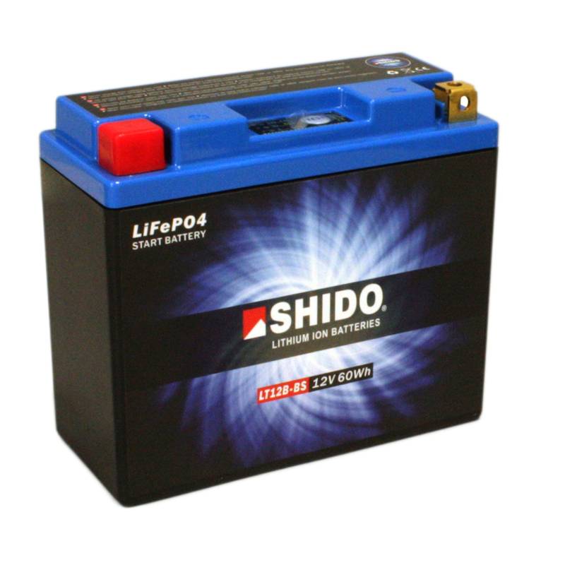 Batterie Shido Lithium LT12B-BS / YT12B-BS, 12V/10AH (Maße: 150x69x130) für Ducati 1200 Diavel AMG Baujahr 2012 von Shido