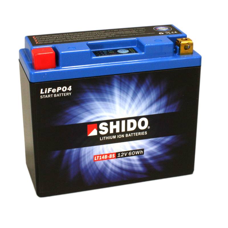 Batterie Shido Lithium LT14B-BS / YT14B-BS, 12V/12AH (Maße: 150x70x145) für Yamaha FJR1300 /A ABS Baujahr 2007 von Shido