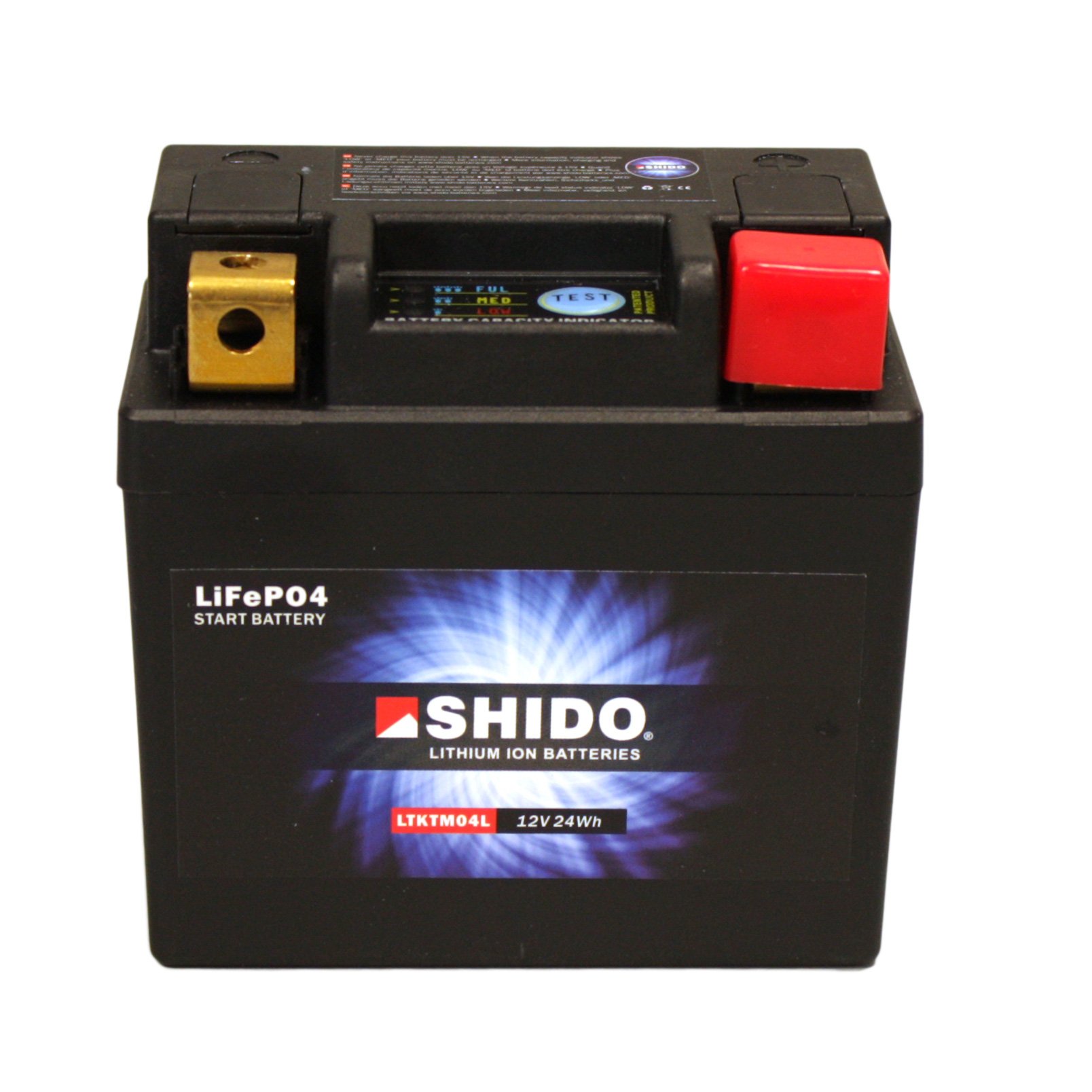 Batterie Shido Lithium LTKTM04L für KTM, 12V/2AH (Maße: 89x49x90) für Husqvarna FC450 Baujahr 2016 von Shido