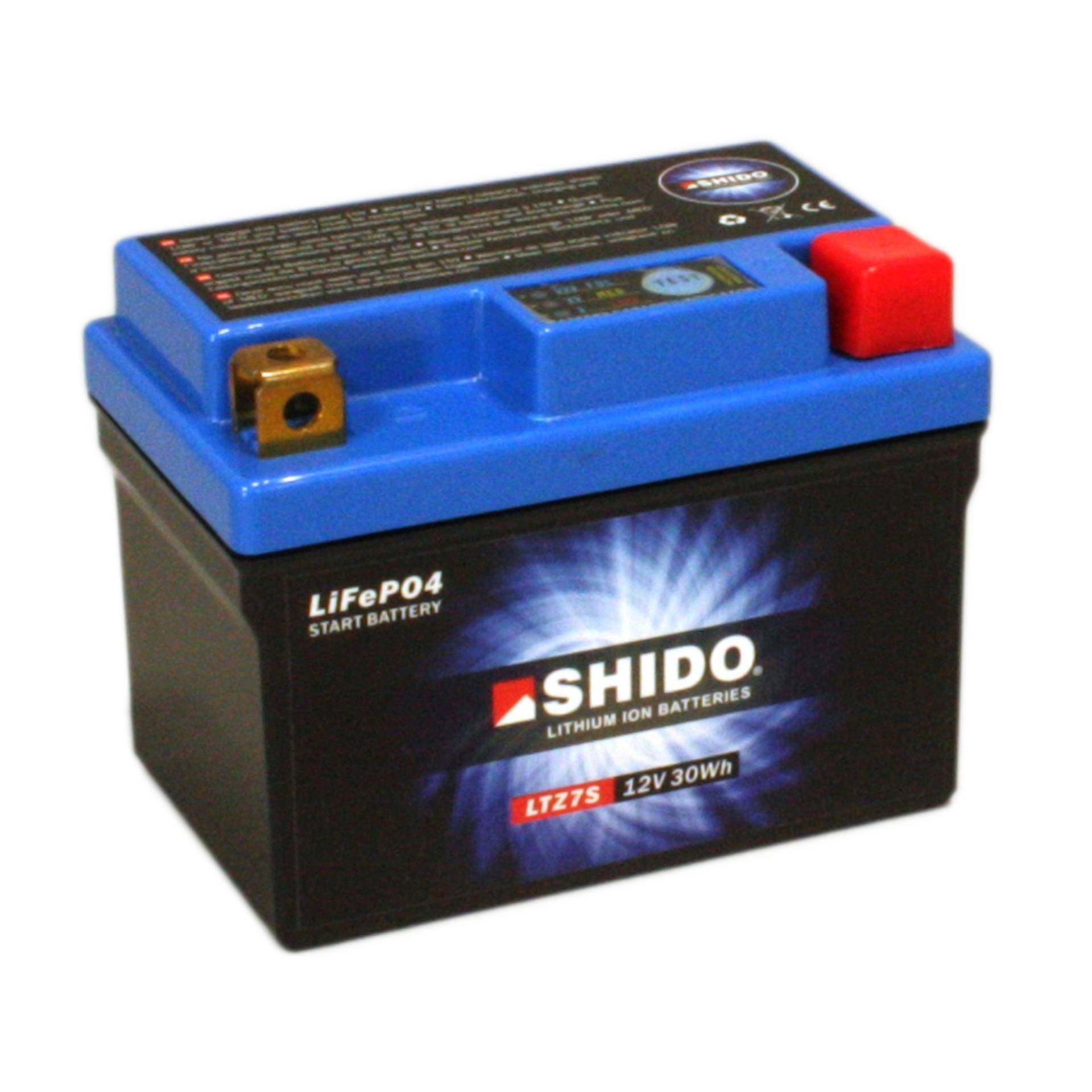 Batterie Shido Lithium LTZ7S / YTZ7S, 12V/6AH (Maße: 113x70x105) für BMW S1000 HP4 Baujahr 2014 von Shido