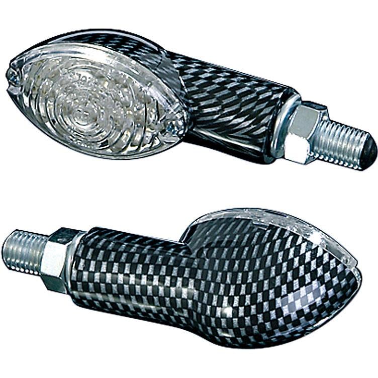 Shin Yo LED Blinkerpaar Cateye M10 kurz carbonlook klarglas von Shin Yo