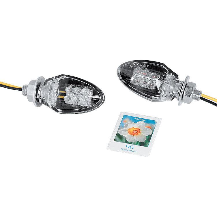 Shin Yo LED-Blinkerpaar Drop 20 x 33 mm, Gehäuse schwarz von Shin Yo