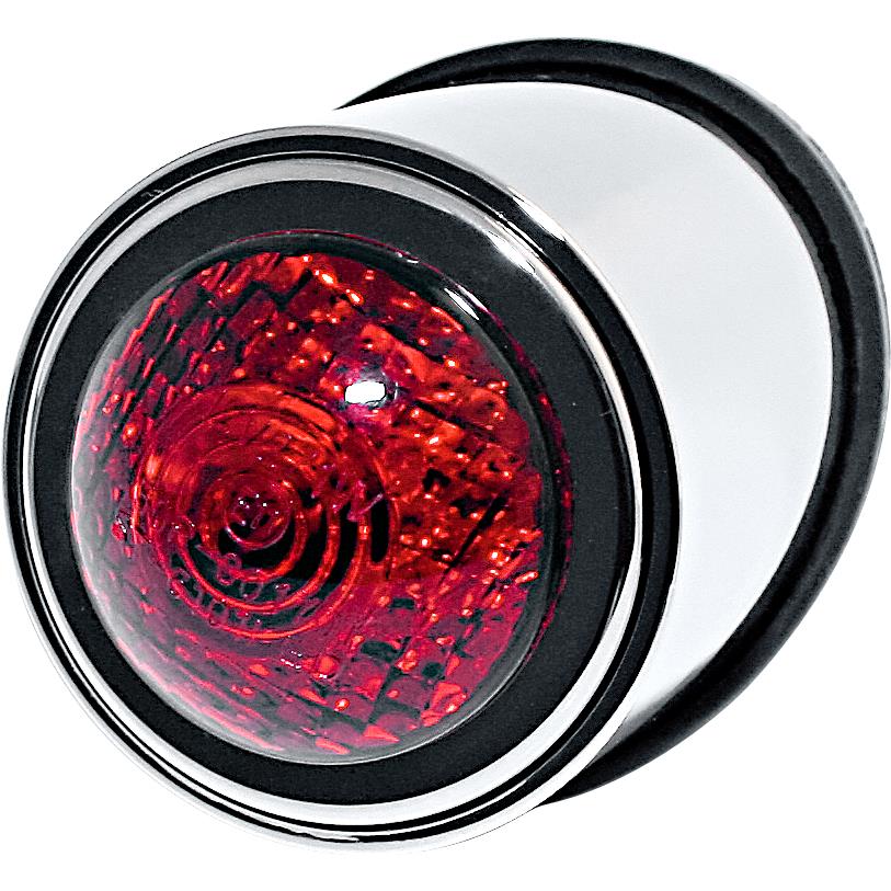 Shin Yo LED Rücklicht OLD SCHOOL TYP1 Ø56mm chrom rotes Glas von Shin Yo