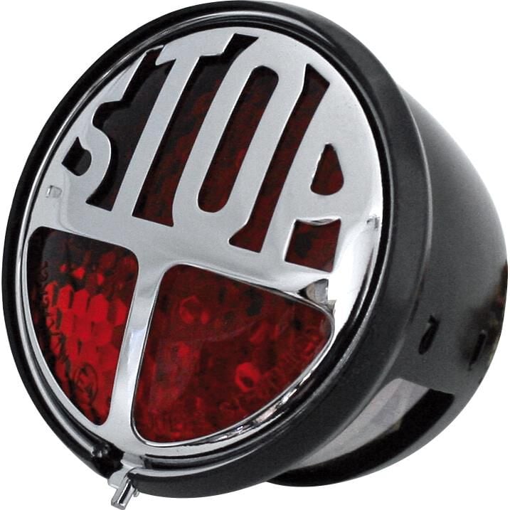 Shin Yo LED Rücklicht STOP Ø68,5mm mit Nr.-Beleuchtung schwarz von Shin Yo