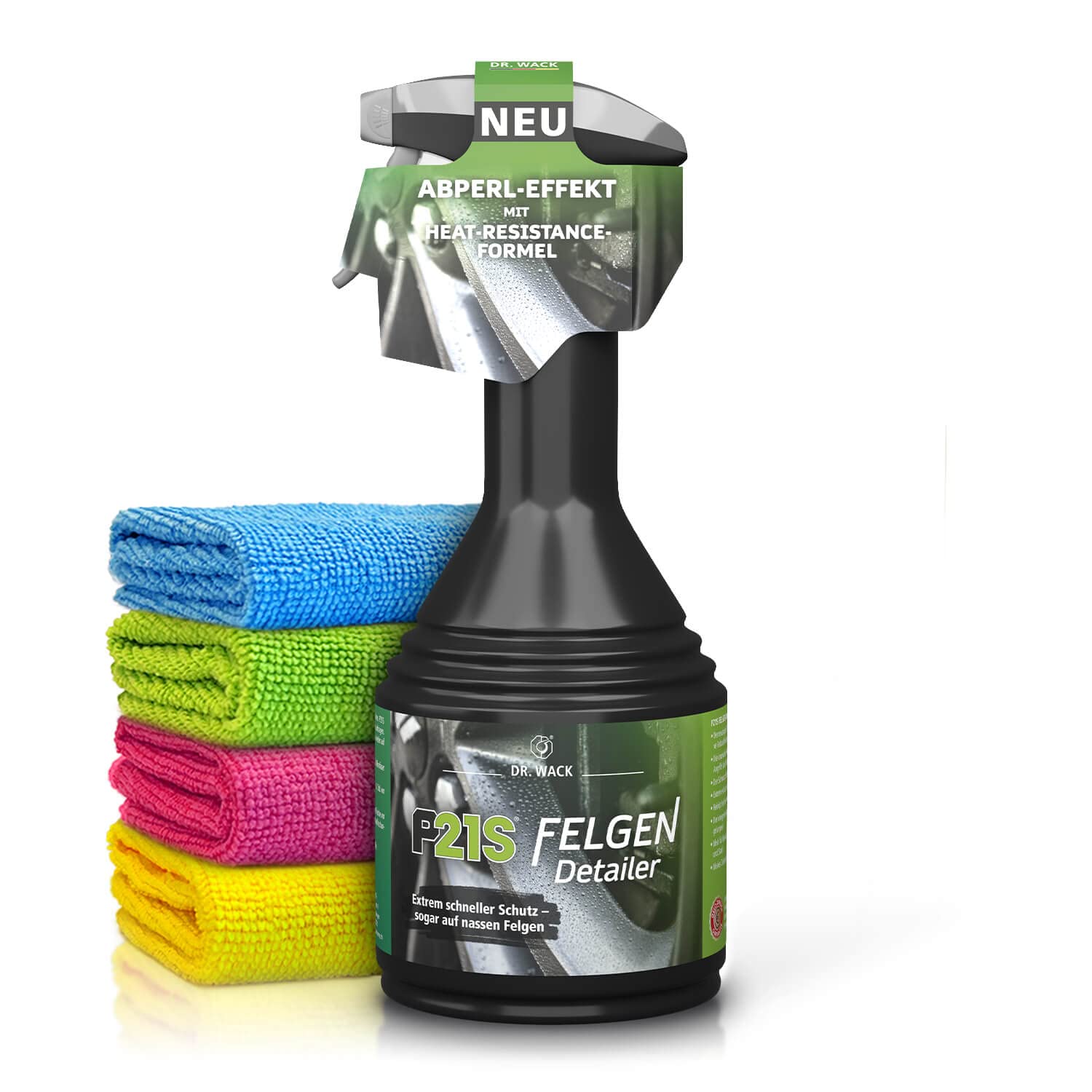 Felgenpflege Set: Dr. Wack P21S Felgen Detailer Felgenreiniger Felgenversiegelung + Shiny Freaks Edgeless Allrounder Premium Mikrofasertuch 200GSM | 2-teilig von Shiny Freaks