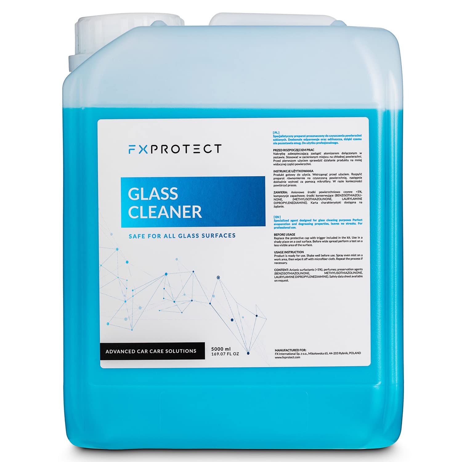 FX Protect Glass Cleaner Glasreiniger 5L | Streifenfreie Scheiben | Fensterreiniger, Scheibenreiniger für Autoscheiben von Shiny Freaks