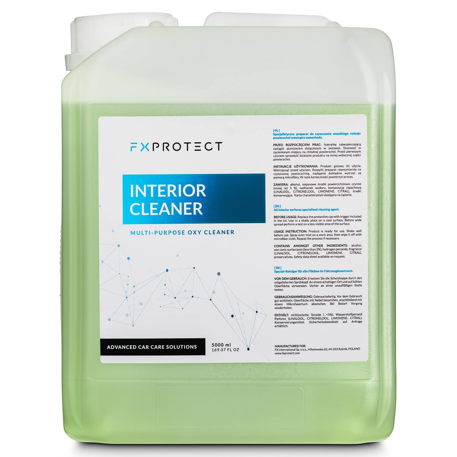 FX Protect Interior Cleaner Spezial-Reiniger 5L | ausgezeichnete Reinigung für den Fahrzeuginnenraum | Cockpitreiniger, Innenreiniger für Kunststoff, Gummi, Leder & Textilien von Shiny Freaks